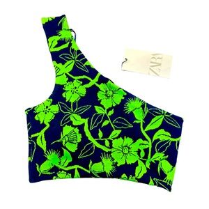 NWT Zara one shoulder bralette top